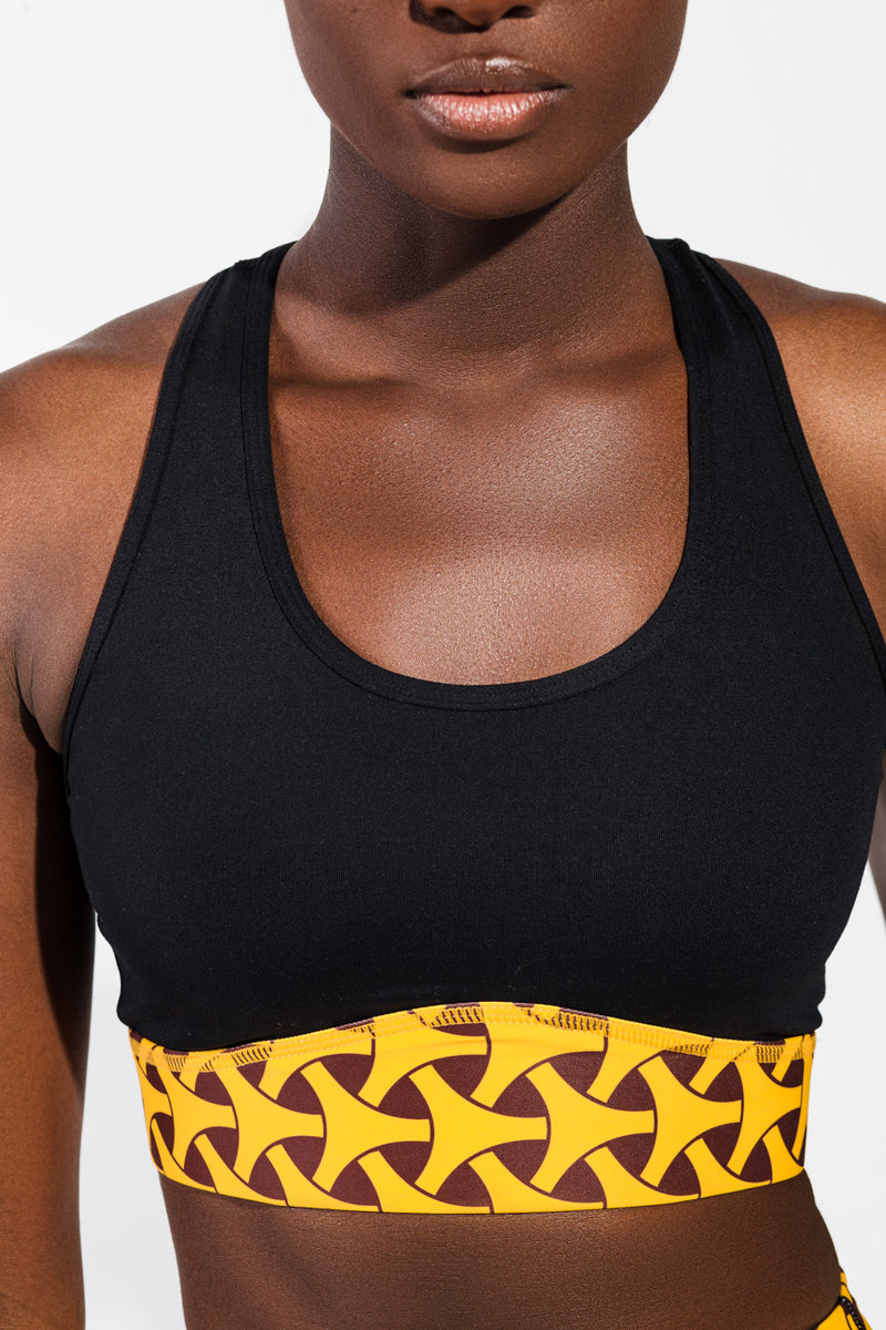 Nilaja Bra  High-end sports bra with African print by Teyla